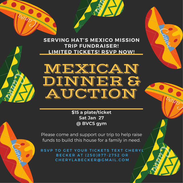 Serving HATS Mexican Dinner & Auction poster